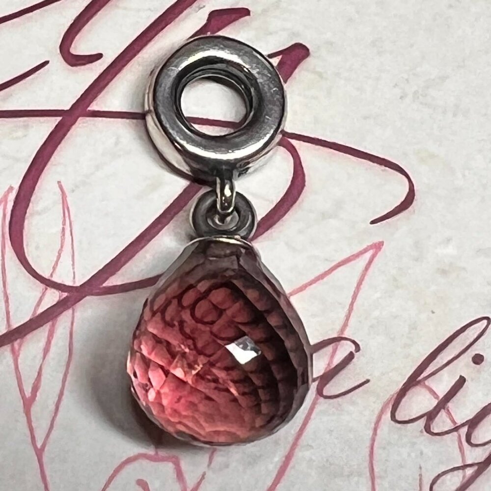 Authentic Pandora Purple Fascinating Beauty Dangle Charm #791602CPE